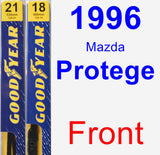 Front Wiper Blade Pack for 1996 Mazda Protege - Premium