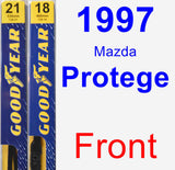 Front Wiper Blade Pack for 1997 Mazda Protege - Premium