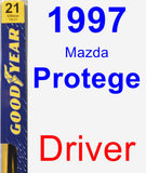 Driver Wiper Blade for 1997 Mazda Protege - Premium