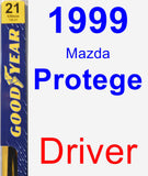 Driver Wiper Blade for 1999 Mazda Protege - Premium