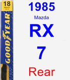 Rear Wiper Blade for 1985 Mazda RX-7 - Premium