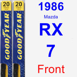 Front Wiper Blade Pack for 1986 Mazda RX-7 - Premium
