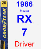 Driver Wiper Blade for 1986 Mazda RX-7 - Premium