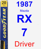 Driver Wiper Blade for 1987 Mazda RX-7 - Premium