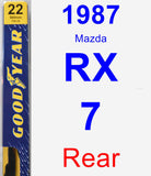 Rear Wiper Blade for 1987 Mazda RX-7 - Premium
