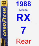 Rear Wiper Blade for 1988 Mazda RX-7 - Premium