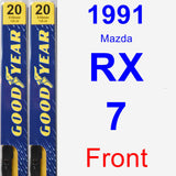 Front Wiper Blade Pack for 1991 Mazda RX-7 - Premium