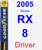 Driver Wiper Blade for 2005 Mazda RX-8 - Premium