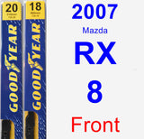 Front Wiper Blade Pack for 2007 Mazda RX-8 - Premium