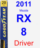 Driver Wiper Blade for 2011 Mazda RX-8 - Premium