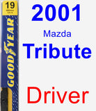 Driver Wiper Blade for 2001 Mazda Tribute - Premium