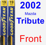 Front Wiper Blade Pack for 2002 Mazda Tribute - Premium