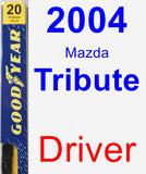 Driver Wiper Blade for 2004 Mazda Tribute - Premium