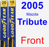 Front Wiper Blade Pack for 2005 Mazda Tribute - Premium