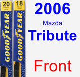 Front Wiper Blade Pack for 2006 Mazda Tribute - Premium