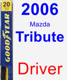 Driver Wiper Blade for 2006 Mazda Tribute - Premium