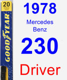 Driver Wiper Blade for 1978 Mercedes-Benz 230 - Premium