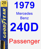 Passenger Wiper Blade for 1979 Mercedes-Benz 240D - Premium