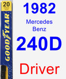 Driver Wiper Blade for 1982 Mercedes-Benz 240D - Premium