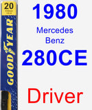 Driver Wiper Blade for 1980 Mercedes-Benz 280CE - Premium