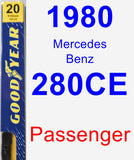 Passenger Wiper Blade for 1980 Mercedes-Benz 280CE - Premium