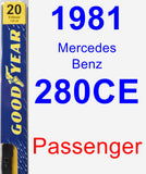 Passenger Wiper Blade for 1981 Mercedes-Benz 280CE - Premium