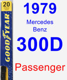 Passenger Wiper Blade for 1979 Mercedes-Benz 300D - Premium