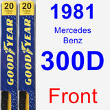 Front Wiper Blade Pack for 1981 Mercedes-Benz 300D - Premium