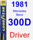 Driver Wiper Blade for 1981 Mercedes-Benz 300D - Premium