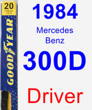 Driver Wiper Blade for 1984 Mercedes-Benz 300D - Premium