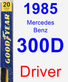 Driver Wiper Blade for 1985 Mercedes-Benz 300D - Premium