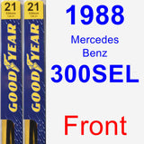 Front Wiper Blade Pack for 1988 Mercedes-Benz 300SEL - Premium