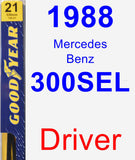 Driver Wiper Blade for 1988 Mercedes-Benz 300SEL - Premium