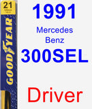 Driver Wiper Blade for 1991 Mercedes-Benz 300SEL - Premium