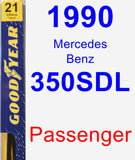 Passenger Wiper Blade for 1990 Mercedes-Benz 350SDL - Premium