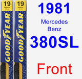 Front Wiper Blade Pack for 1981 Mercedes-Benz 380SL - Premium