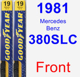 Front Wiper Blade Pack for 1981 Mercedes-Benz 380SLC - Premium