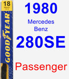 Passenger Wiper Blade for 1980 Mercedes-Benz 280SE - Premium