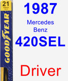 Driver Wiper Blade for 1987 Mercedes-Benz 420SEL - Premium