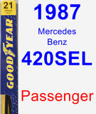 Passenger Wiper Blade for 1987 Mercedes-Benz 420SEL - Premium