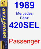 Passenger Wiper Blade for 1989 Mercedes-Benz 420SEL - Premium