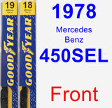 Front Wiper Blade Pack for 1978 Mercedes-Benz 450SEL - Premium