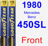 Front Wiper Blade Pack for 1980 Mercedes-Benz 450SL - Premium