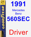 Driver Wiper Blade for 1991 Mercedes-Benz 560SEC - Premium