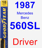 Driver Wiper Blade for 1987 Mercedes-Benz 560SL - Premium