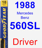 Driver Wiper Blade for 1988 Mercedes-Benz 560SL - Premium