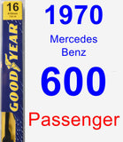 Passenger Wiper Blade for 1970 Mercedes-Benz 600 - Premium