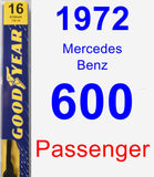 Passenger Wiper Blade for 1972 Mercedes-Benz 600 - Premium