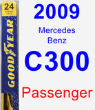 Passenger Wiper Blade for 2009 Mercedes-Benz C300 - Premium