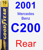 Rear Wiper Blade for 2001 Mercedes-Benz C200 - Premium